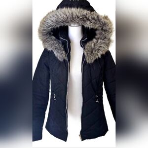 Marilyn and ME puffer jacket with Faux Fur Hood